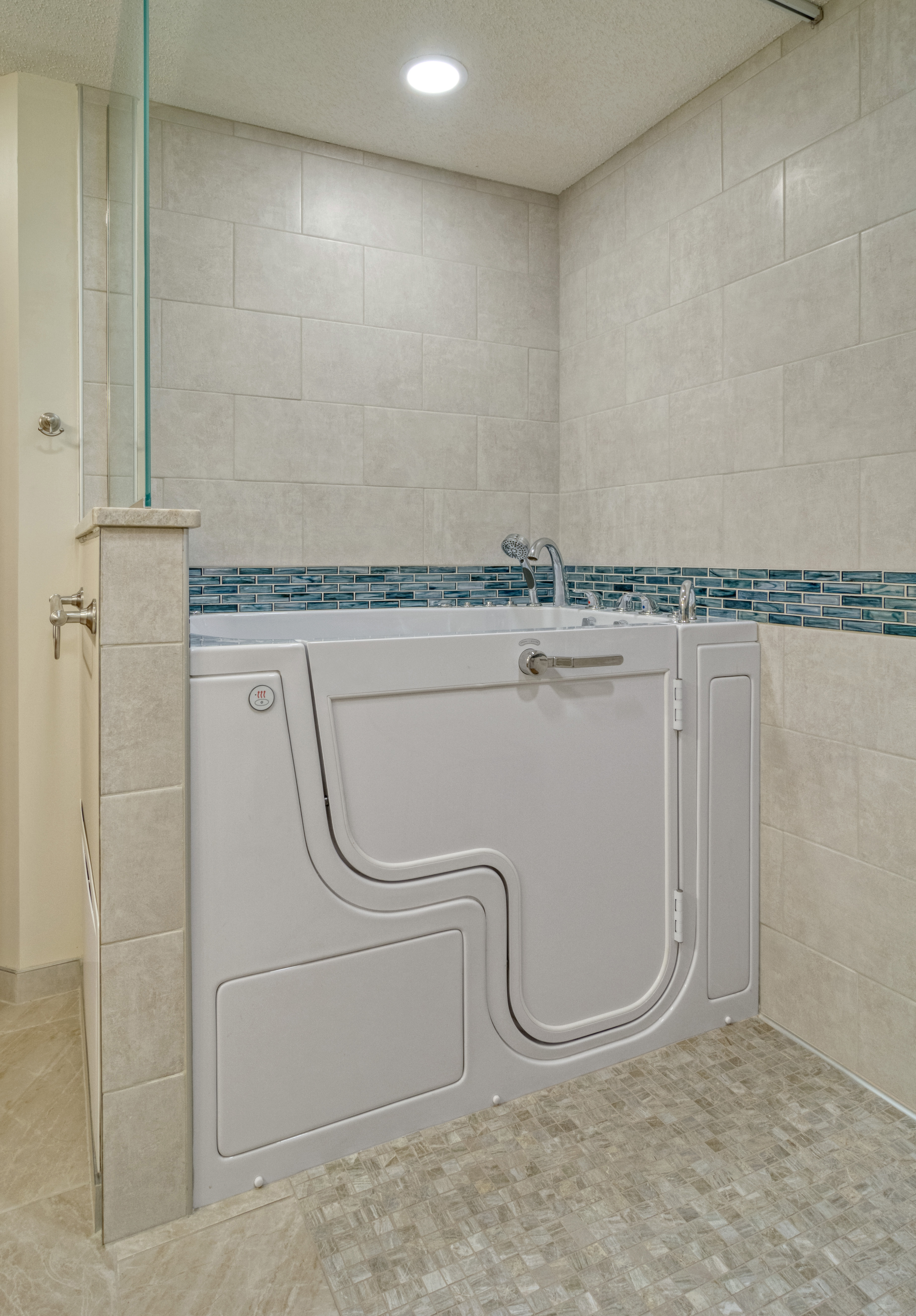 SpringBrook accessible vanity and toilet with flip up grab bars